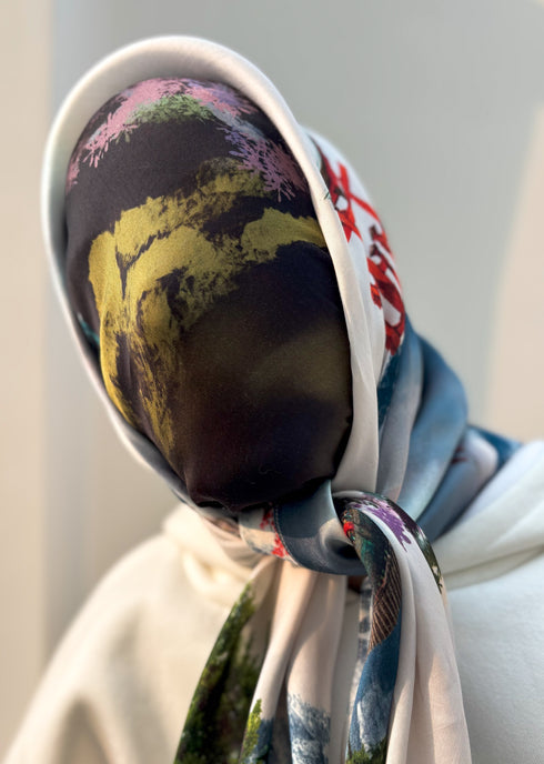 Zen Silk Scarf- White